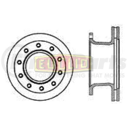 E-4246 by EUCLID - Disc Brake Rotor - 15.38 in. Outside Diameter, U-Shaped Rotor