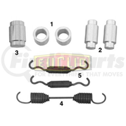 E-7231 by EUCLID - Drum Brake Hardware Kit - Front Steer Axle, 15 in. Brake Drum Diameter