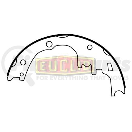 E-8121 by EUCLID - Euclid Brake Shoe and Lining Kit