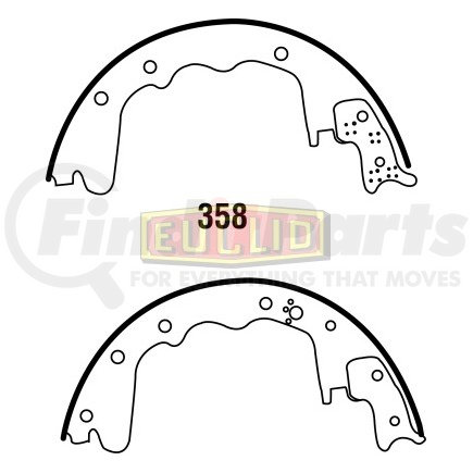 E8125 by EUCLID - Brake Shoe - Service Brake Shoe and Lining Kit