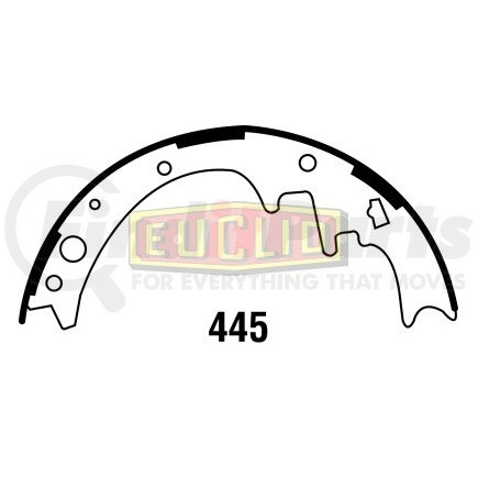 E8127 by EUCLID - HYDRAULIC BRAKE SHOE, LINED