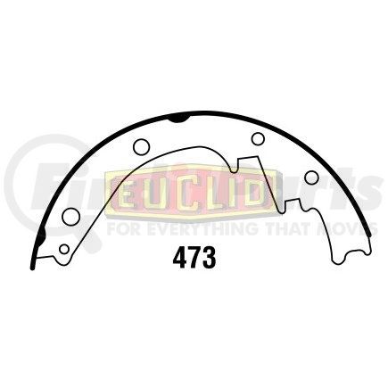 E-8133 by EUCLID - Euclid Brake Shoe and Lining Kit