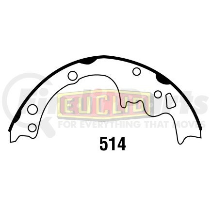 E-8135 by EUCLID - Euclid Hydraulic Brake Shoe - Lined