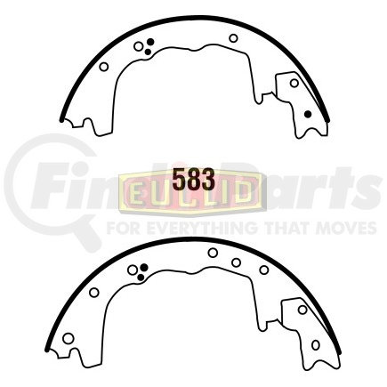 E-8140 by EUCLID - Euclid Brake Shoe and Lining Kit