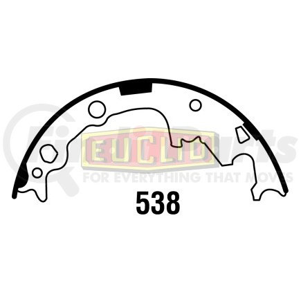 E-8136 by EUCLID - Euclid Hydraulic Brake Shoe - Lined