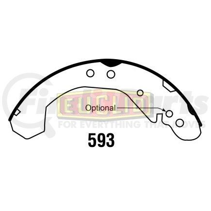 E-8141 by EUCLID - Euclid Brake Shoe and Lining Kit