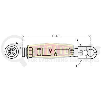 E8459 by EUCLID - HYDRAULIC BRAKE - HOSE