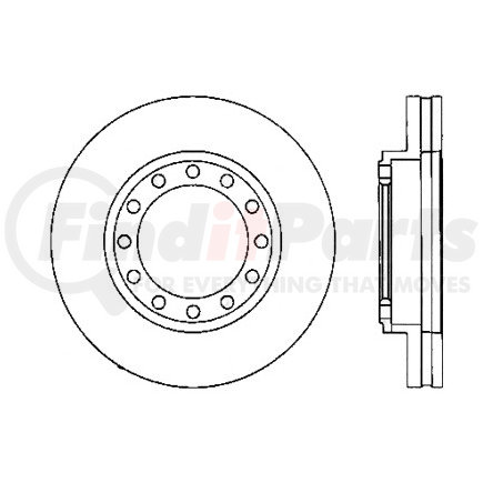 E-9817 by EUCLID - Euclid Hydraulic Brake Rotor - Hat Type