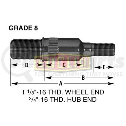 Euclid E-8976-L WHEEL END HARDWARE - LEFT HAND WHEEL STUD