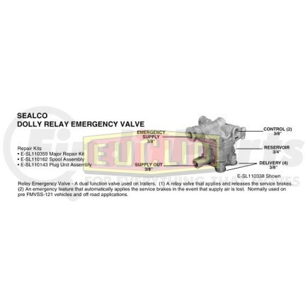E-SL110338 by EUCLID - Sealco Air Brake Emergency Relay Valve