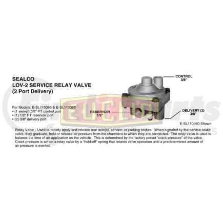 E-SL110365 by EUCLID - Sealco Air Brake Relay Valve