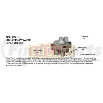 E-SL110380 by EUCLID - Sealco Air Brake Relay Valve