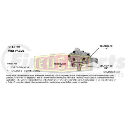 E-SL3100 by EUCLID - Sealco Air Brake Control Valve