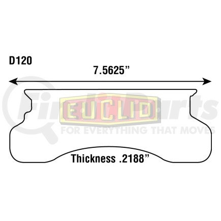Euclid ED120S Disc Brake Pad Set AIR DISC BRAKE - DISC PAD
