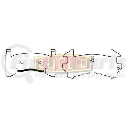 Euclid ED154V Disc Brake Pad Set Disc Pad Set