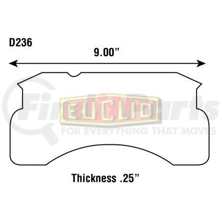 ED236M by EUCLID - Disc Brake Pad Set