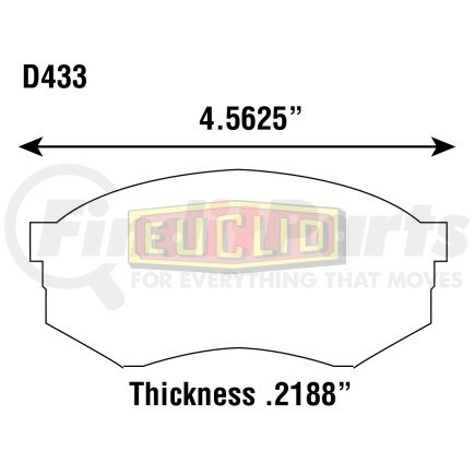 Euclid ED433S Disc Brake Pad Set Air Disc Brake - Disc Pad
