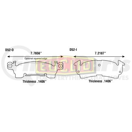 ED52M by EUCLID - AIR DISC BRAKE - DISC PAD