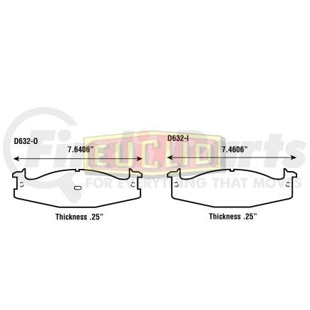 ED632S by EUCLID - Air Disc Brake - Disc Pad