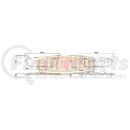 ED711V by EUCLID - HYDRAULIC BRAKE - DISC PAD SET