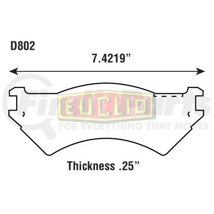 ED802V by EUCLID - Disc Pad Set
