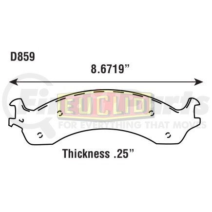 ED859S by EUCLID - AIR DISC BRAKE - DISC PAD