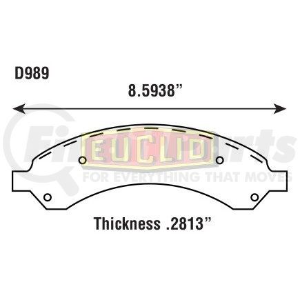 Euclid ED989S Disc Brake Pad Set Disc Brake Pad Set