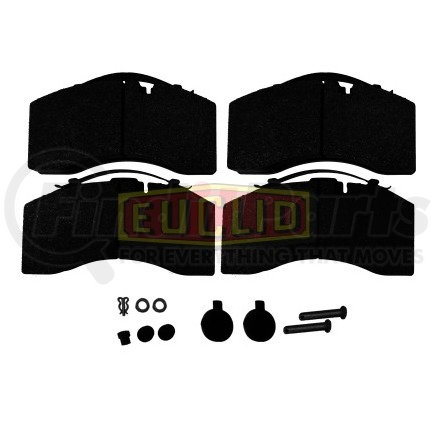 EMD1369AF by EUCLID - Disc Brake Pad - 8-1/4 in. Length, 4-1/4 in. Height, Wire Mesh, Powder Coated