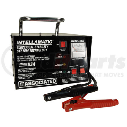 9640 by ASSOCIATED EQUIPMENT - Automatic Bench Battery Charger-12V/40A with Override Switch