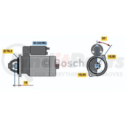 0-001-107-046 by BOSCH - New Starter