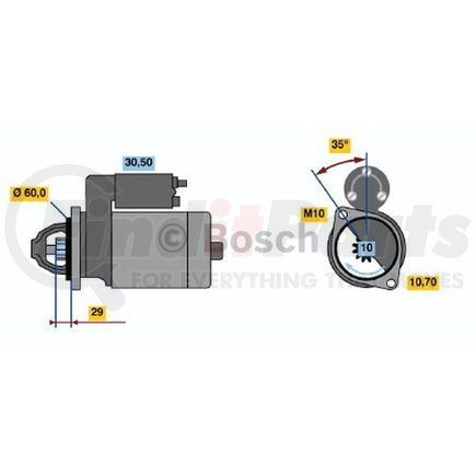 0-001-108-197 by BOSCH - New Starter