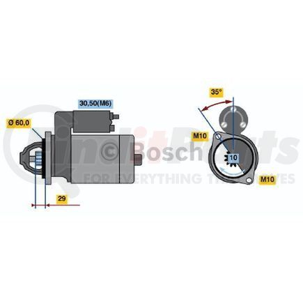 0-001-108-213 by BOSCH - New Starter