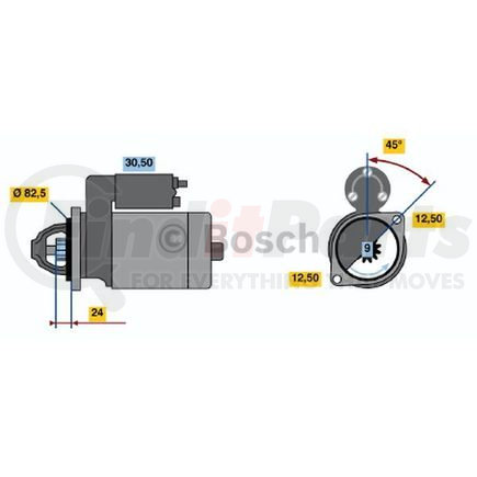 0-001-109-012 by BOSCH - New Starter