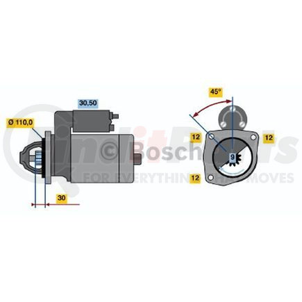0-001-230-007 by BOSCH - New Starter