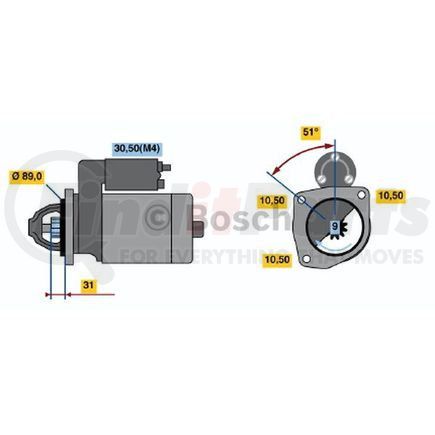 0-001-231-005 by BOSCH - New Starter