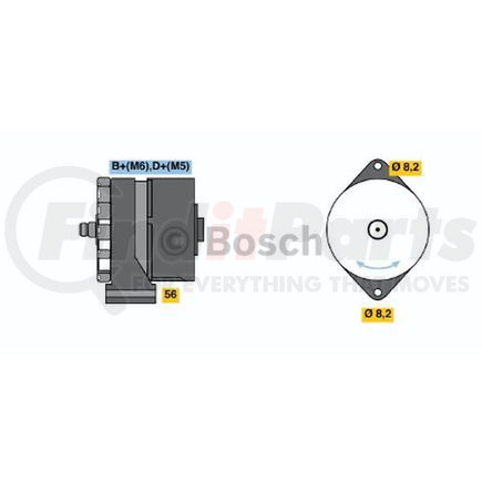 0-120-339-512 by BOSCH - Re Alternator