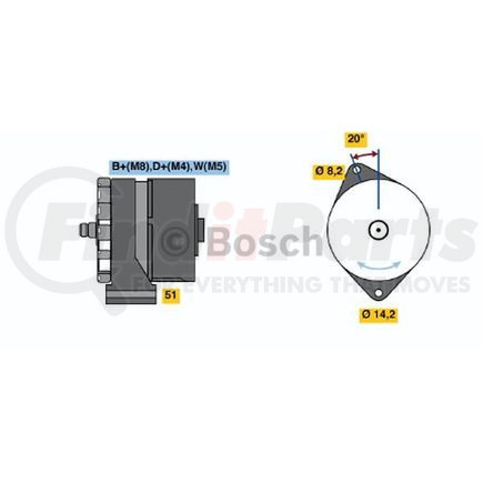 0-120-468-114 by BOSCH - New Alternator