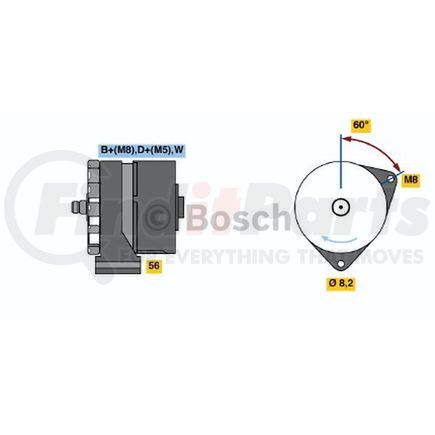 0-120-469-933 by BOSCH - Re Alternator