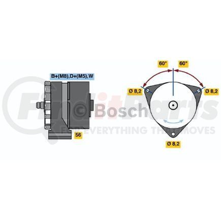 Bosch 0-120-484-021 Alternator New Alternator