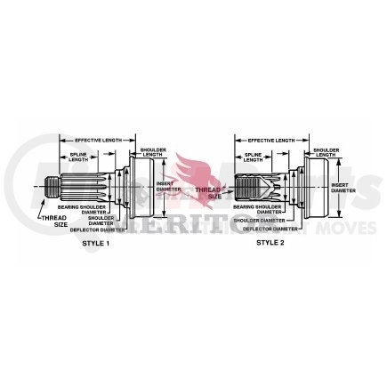 16N53141 by MERITOR - STUB SHAFT