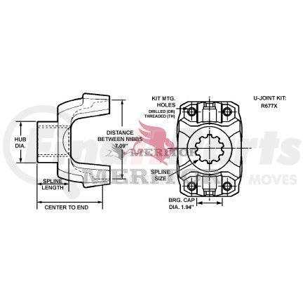 176N42711 by MERITOR - ES END YOKE