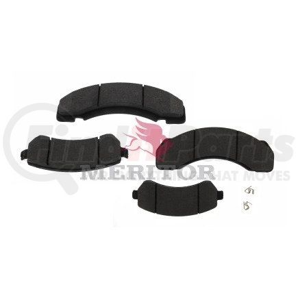 MD786 by MERITOR - Disc Brake Pad Set - 9-34/64 in. Backing Plate Length, 5/16 in. Lining Length