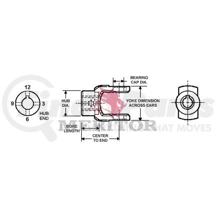 10N4573 by MERITOR - END YOKE