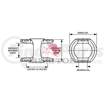 131N26497 by MERITOR - CENTER YOKE