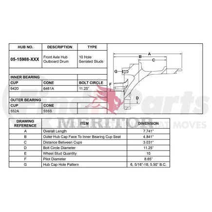 17159881001 by MERITOR - AY-HUB/ROTOR