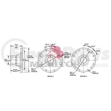 5WCS3824A by MERITOR - COMP. FLANGE