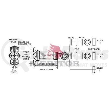 62NLS2882A by MERITOR - SLIP YOKE