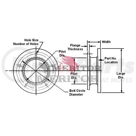 3218B158 by MERITOR - Disc Brake Rotor - Gray Iron, 212.2 mm Pilot Diameter