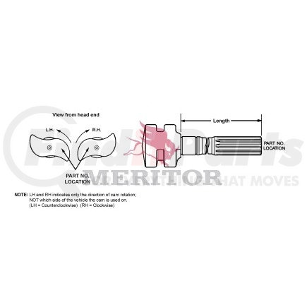 2210Z5200 by MERITOR - CAMSHAFT