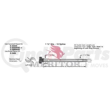 2210H6170 by MERITOR - CAMSHAFT (RH)